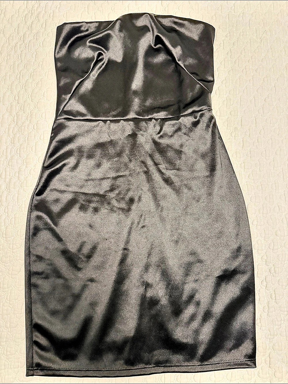 Strapless Mini Dress in Black Like New